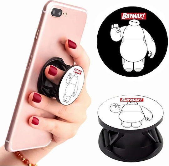 Koupakoupa Pop Socket for Mobile Phone Baymax Hi Phone Holders Stand Stand Mobile Support Base In Hand Black