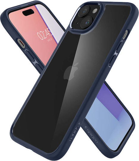 Spigen Ultra Hybrid Umschlag Rückseite Kunststoff Marineblau (iPhone 15 Plus / 16 Plus)