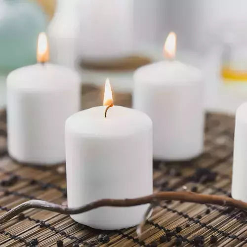Iso Trade Lumânare Decorativă Albă 1285gr 8 Bucăți