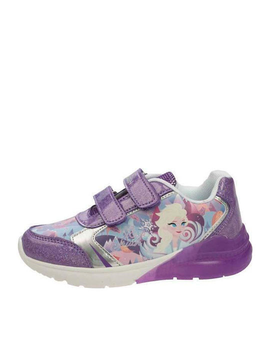 Kinder Sneaker mit Bügel- und Schleifenverschluss mit Lichtern Flieder