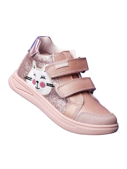 Kids Sneakers High with Scratch Pink