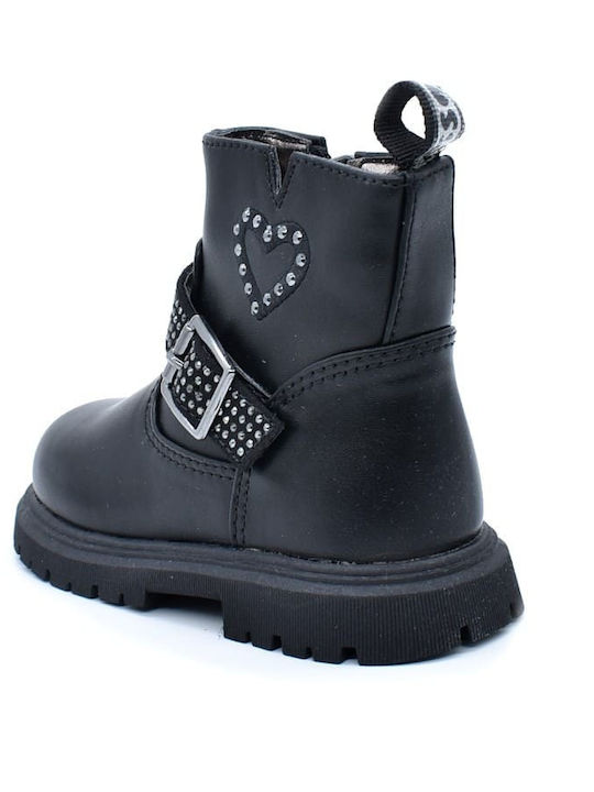 Kids Boots with Zipper Black