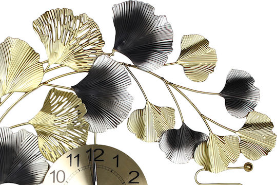 Keskor Wanduhr Metallisch Schwarz Ø70cm