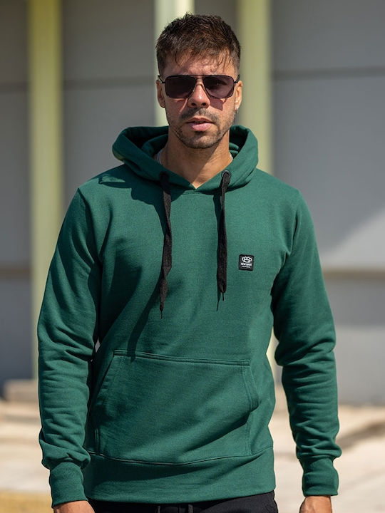 New Wave Men's Sweatshirt with Hood Green