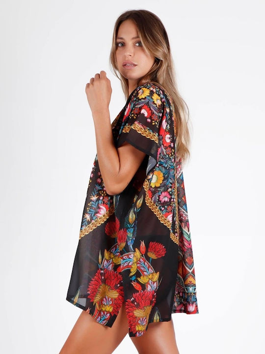 Admas Damen Kaftan Strand Mehrfarbig