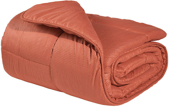 Das Home Пухено Единично с Пълнеж Microfiber 160x230бр 9602 Теракота 550 г/м²Gsm