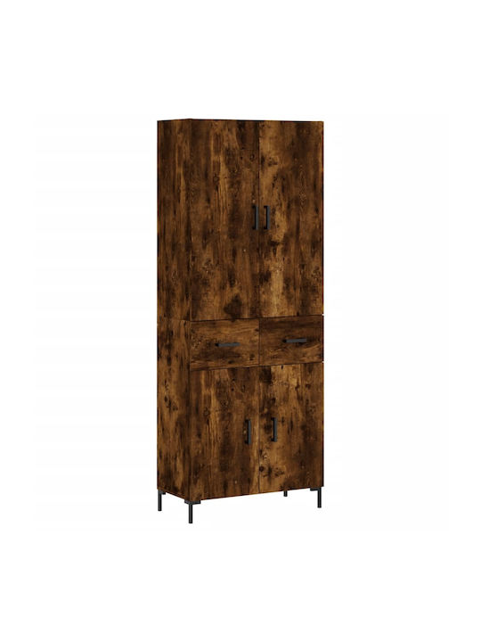 Ντουλάπα Γραφείου Ξύλινη Καφέ 69.5x34x180cm