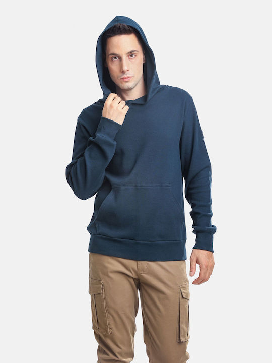 Paco & Co Herren Sweatshirt mit Kapuze Blau