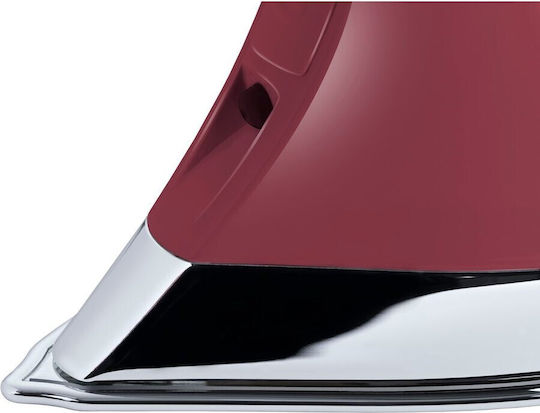 Singer Dampfbügeleisen 1700W mit Edelstahlsohle und kontinuierlicher Dampfabgabe 17g/min Red/Gray