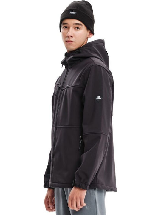 Winter Jacke Softshell Wasserdicht und Winddicht Schwarz
