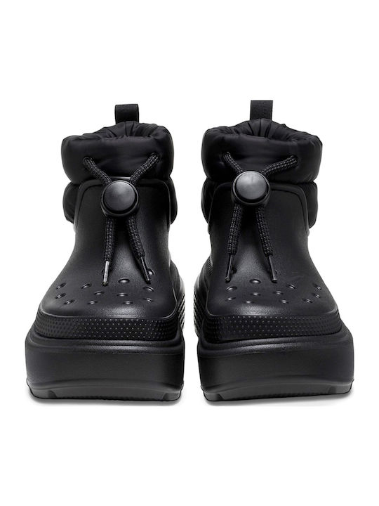 Stomp Puff Boot Ghete Dama Ankle Boots cu Platformă Negre