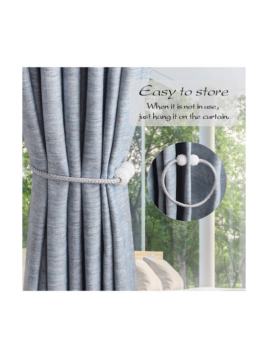 Roxxani Metallic Curtain Tie-Back Magnetic Gray