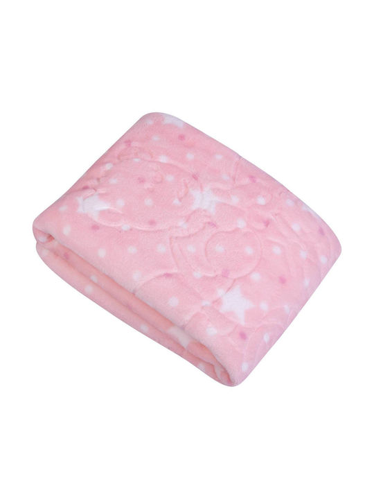 Greenwich Polo Club Blanket Nursery Swaddling Blankets Fleece Pink 80x110cm