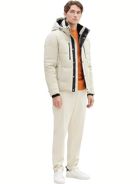 Tom Tailor Men's Winter Puffer Jacket White