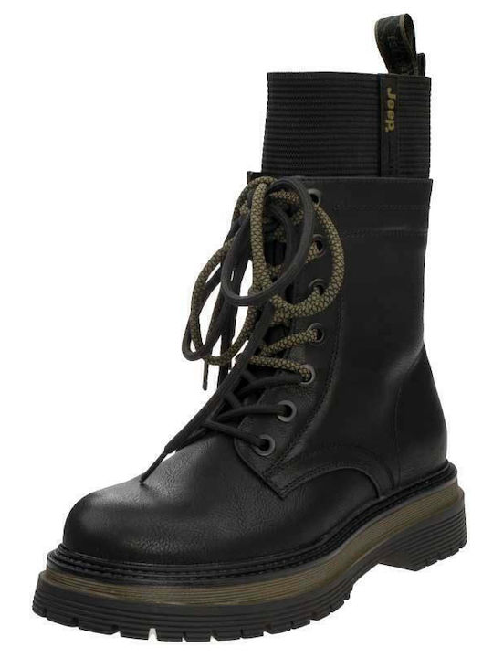 Leather Women's Ankle Boots Black
