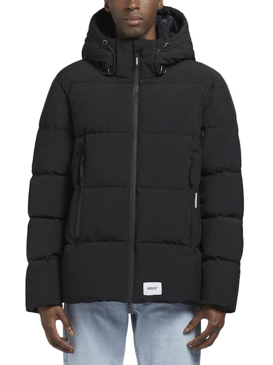 Khujo Men's Winter Puffer Jacket Black