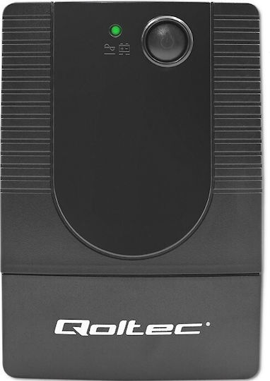 Qoltec FR UPS Line-Interactive 1000VA 600W με 2 Schuko Πρίζες