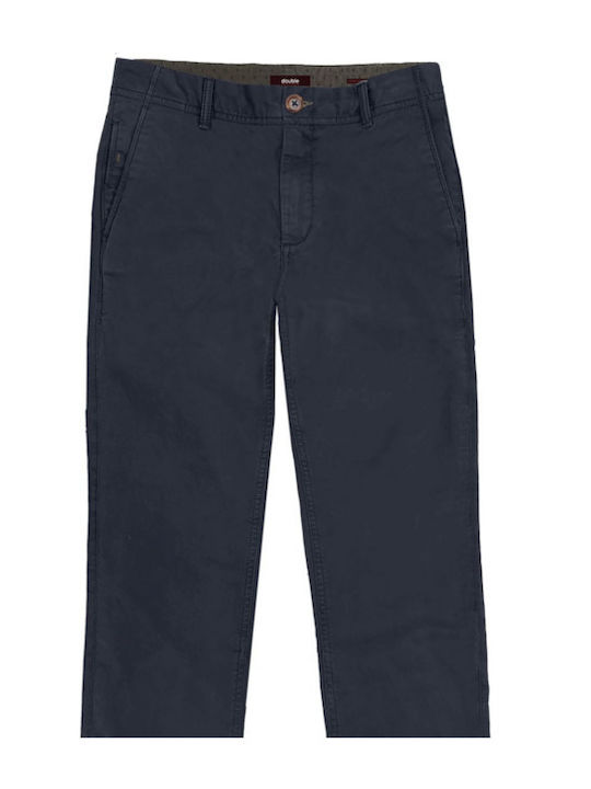 Double Men's Trousers Chino Blue