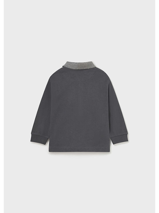 Mayoral Kids Polo Long Sleeve Gray