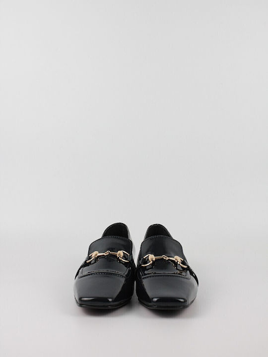 Leather Women's Moccasins in Black Color