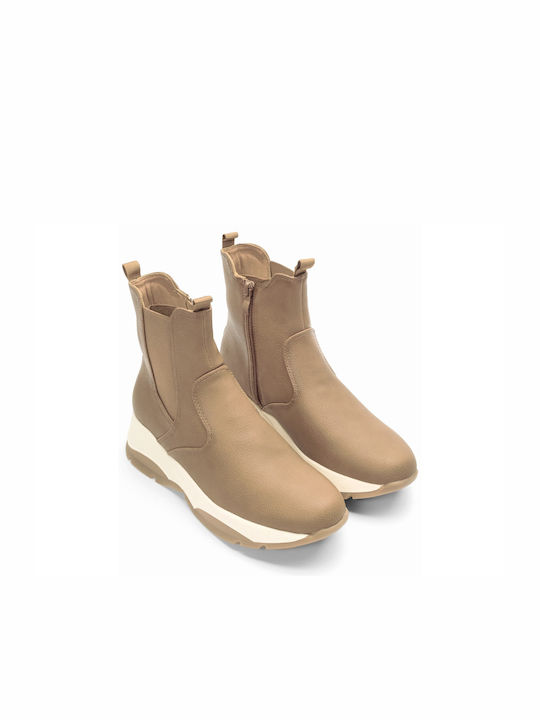 Plato Women's Chelsea Boots Beige