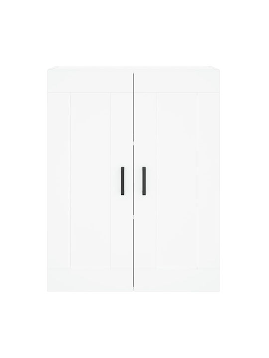 Ντουλάπα Γραφείου Ξύλινη Λευκό 69.5x34x180cm