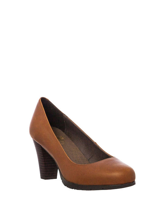 Marila Footwear Leather Brown Heels