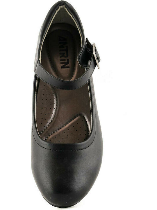 Pantofi cu toc cu Curea Negre