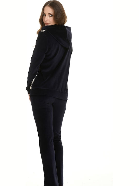 Zen by Daisy Winter Women's Pyjama Set Velvet Blue