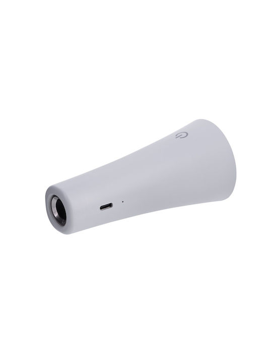 Active Jet Rechargeable LED Office Lamp with Flexible Arm in White Color