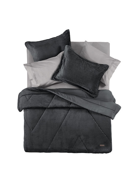 Guy Laroche Duvet Cover Queen 220x240cm Ultrasoft Pronto Anthracite