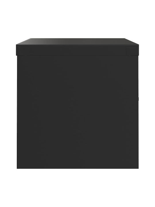 Office Storage Metal Closet with Lock Black L90xW40xH40cm