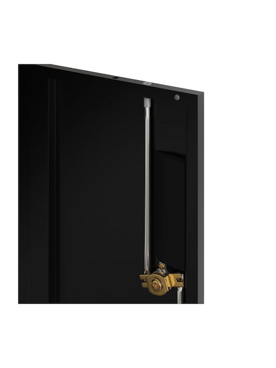 Office Storage Metal Closet with Lock Black L90xW40xH40cm