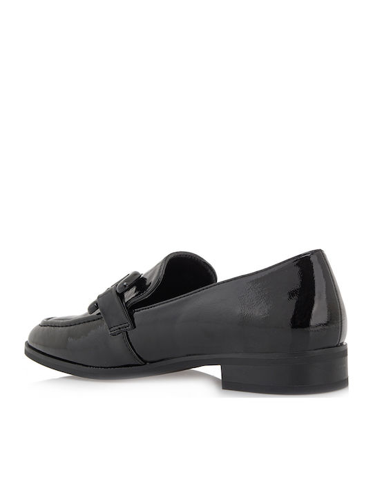 Patent Leather Women's Loafers in Black Color