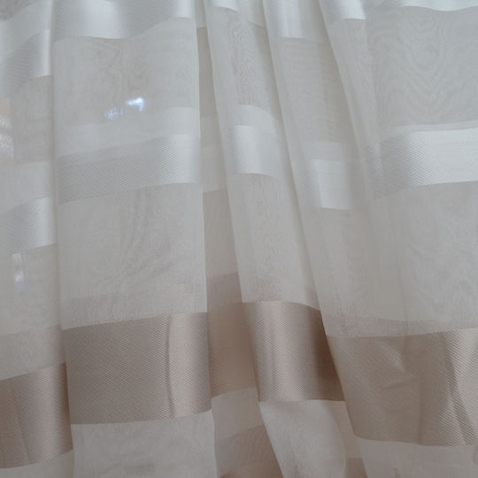 Saray Home Κουρτίνα με Τρουκς Κρεμ-Ιβουάρ-Μπεζ 280x300εκ.