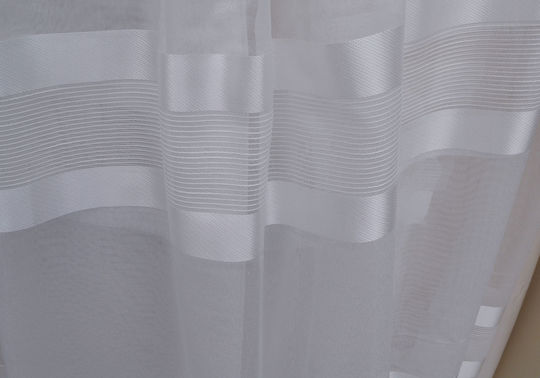 Saray Home Κουρτίνα με Τρέσα Λευκή 280x300εκ.