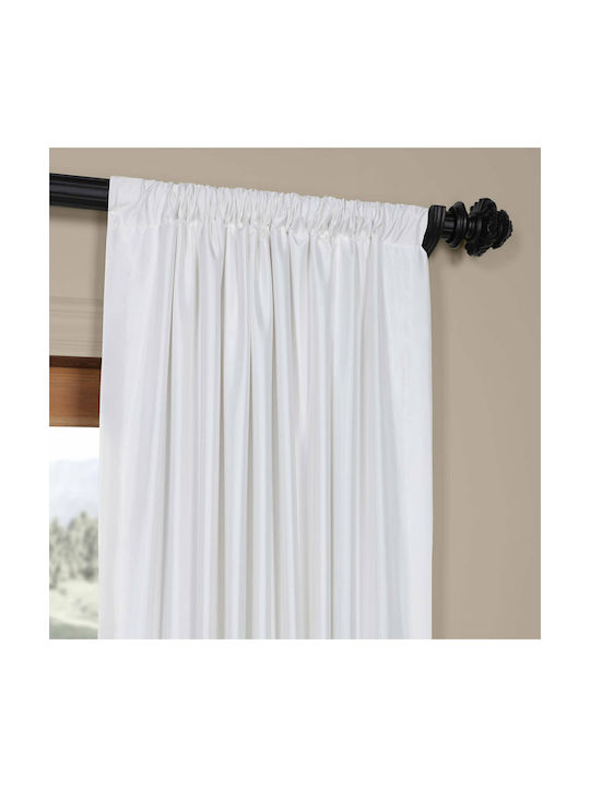Saray Home Vorhang mit Bleistiftfalten Weiß KE 769 140 280x140cm