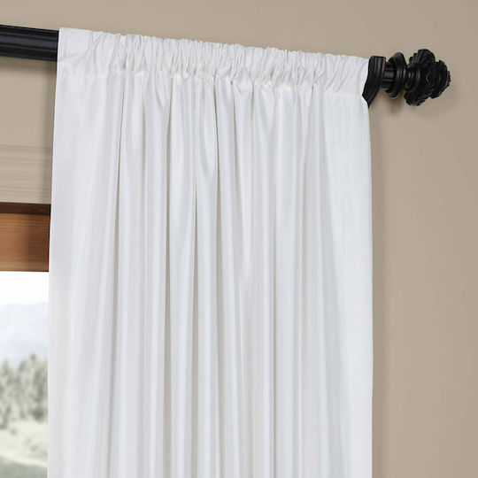 Saray Home Κουρτίνα με Τρέσα Λευκή 280x140εκ.