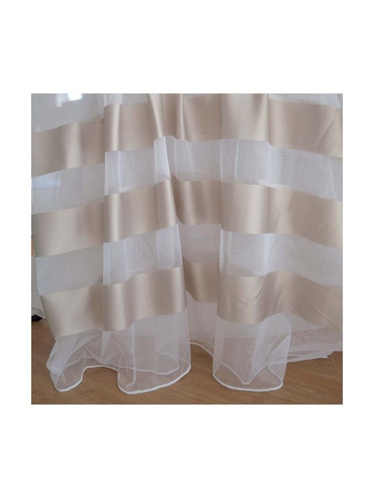 Saray Home Κουρτίνα με Τρέσα Λευκή 280x300εκ.
