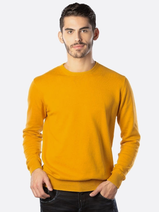 Brokers Jeans Herren Langarm-Pullover Gelb