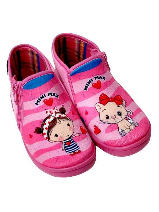 Mini Max Girls Slippers Pink