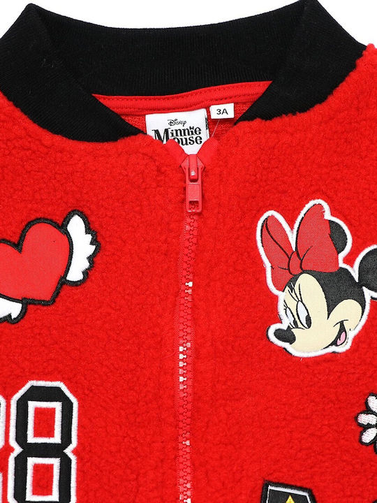 Cardigan pentru copii Fleece Roșie