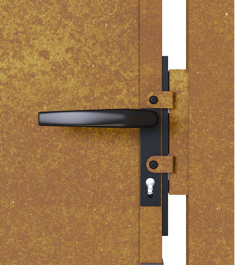vidaXL Metal Fence Gate in Brown Color 1.05m x 80cm