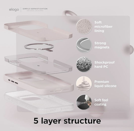 Elago Back Cover Silicon 1.7mm Roz (iPhone 15 Pro)