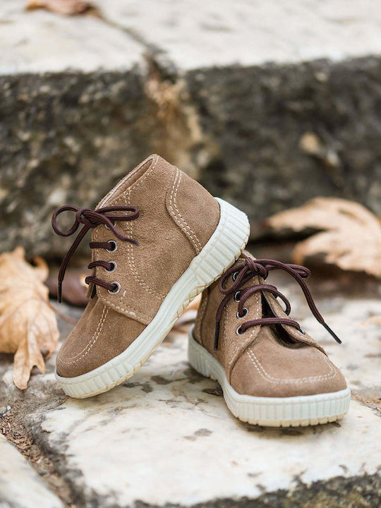 Designer's Cat Beige Baptism Fabric Boots