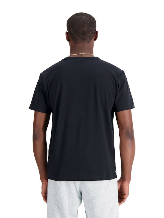 New Balance Ανδρικό T-shirt Κοντομάνικο Polo Μαύρο