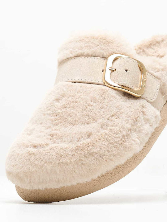 Scholl Women's Slippers with Fur Beige