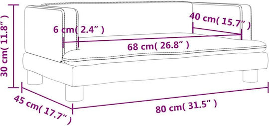 Παιδικό Καναπεδάκι Μπεζ 80x45x30εκ.
