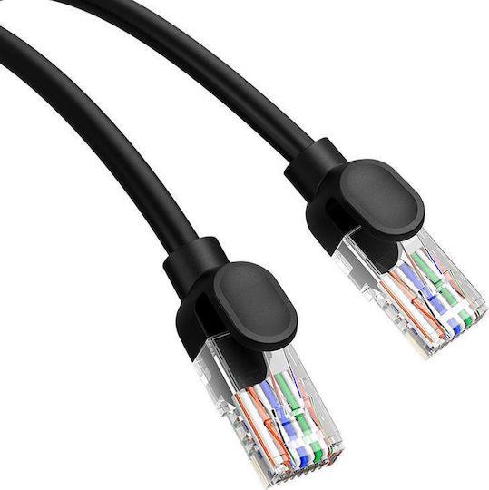 Baseus U/UTP Cat.5 (100Mbps) Καλώδιο Δικτύου Ethernet 0.5m Μαύρο