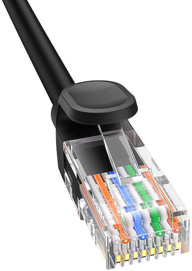 Baseus U/UTP Cat.5 (100Mbps) Καλώδιο Δικτύου Ethernet 0.5m Μαύρο